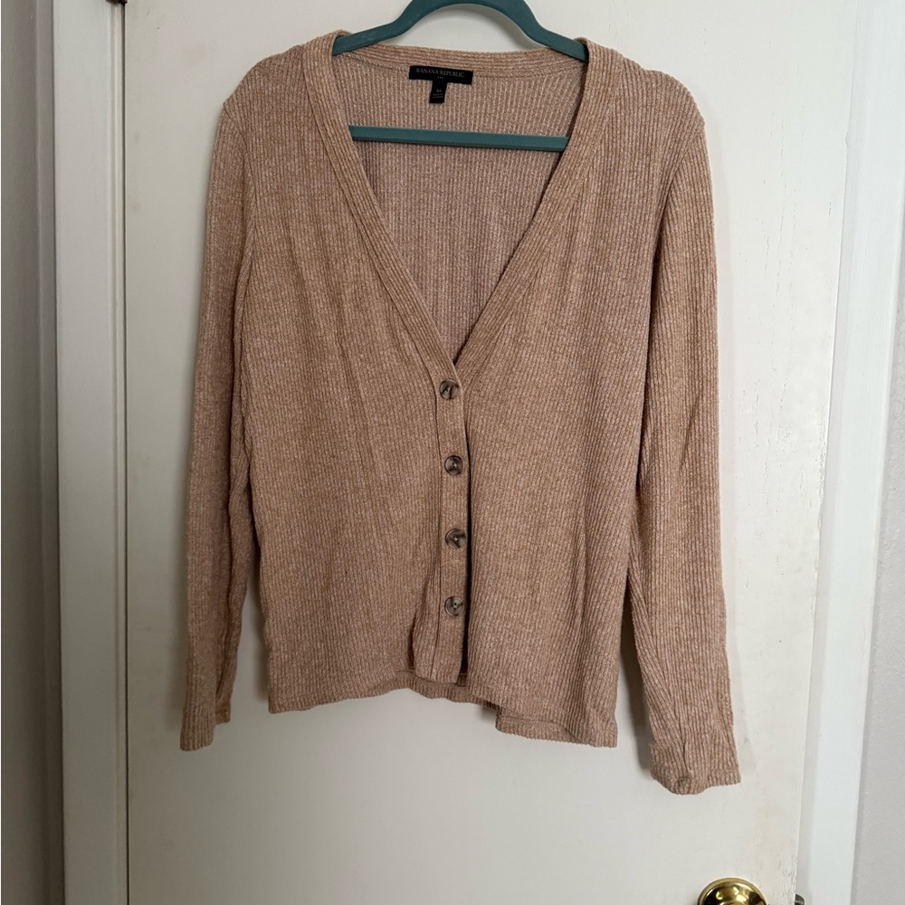 Banana Republic Beige Cardigan Sweater